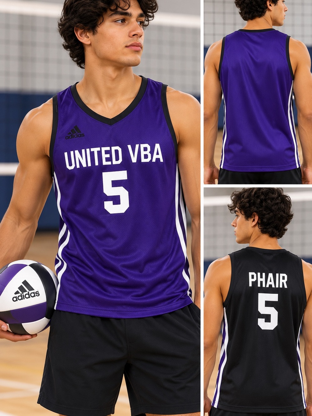 Adidas United VBA Reversible Volleyball Jersey #5 Phair Men’s M
